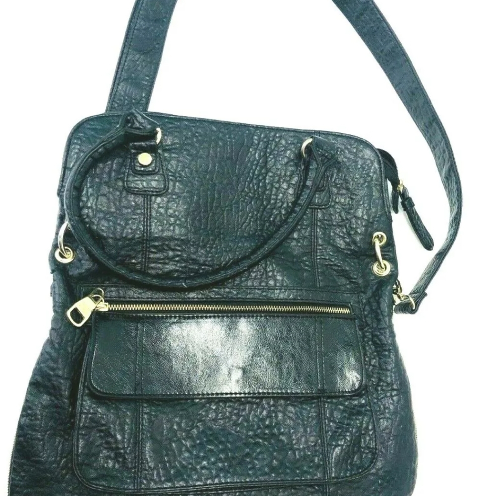 Steve Madden Womens Large Shoulder Handbag Black L